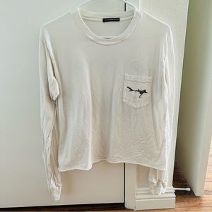 Brandy Melville White Shark Long Sleeve